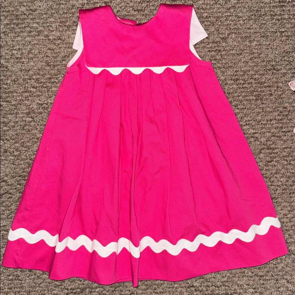 Bailey Boys Classics Hot Pink Girls Ric Rac Maxi Sleeveless Dress 4T